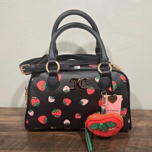Juicy Couture Exclusive Sweet N Juicy Strawberry Bowler Bag Coin Purse Crossbod